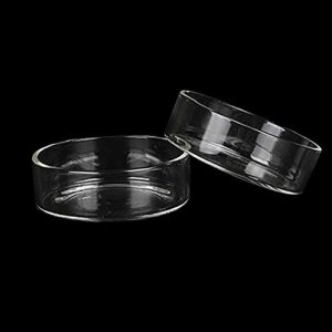 uuyyeo 3 pcs clear glass reptile feeding dish food water bowl feeder bowl cup basin tray container for small pets reptile