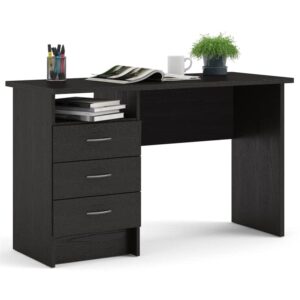 Tvilum, Black Woodgrain Whitman Desk with 3 Drawers