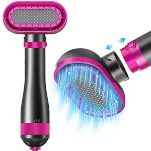 upgraded pet hair dryer brush,2 in 1 pet grooming dryer for small/medium dog & cat,2 heat settings & 3 adjustable blowing dryer
