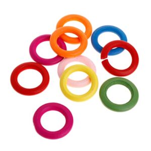helyzq 10 pcs/set wooden ring parrot toys bite chew play natural colorful rings decoration birds parakeet toy diy accessories