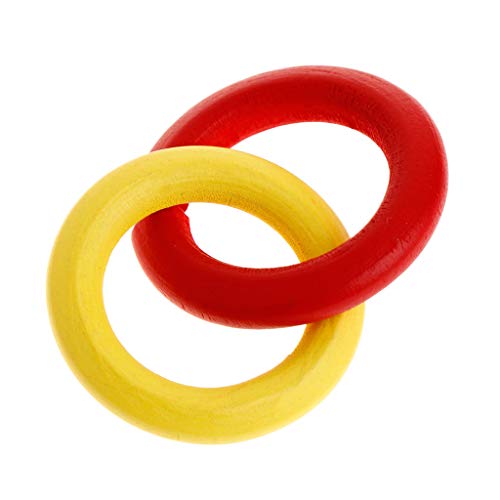 HELYZQ 10 Pcs/Set Wooden Ring Parrot Toys Bite Chew Play Natural Colorful Rings Decoration Birds Parakeet Toy DIY Accessories