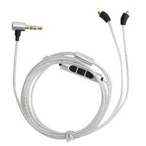 vbestlife game headphone cable,plug and play earphone cable,3.5 mm audio cable with high transparent pvc shell,volume adjustment,microphone,fit for xelento, for alo andromeda earphones