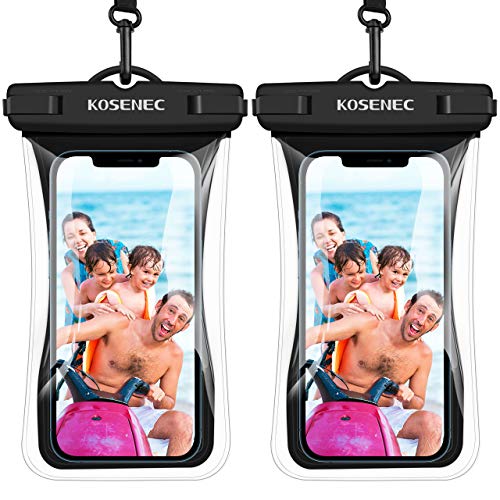 Waterproof Phone Pouch, Floating IPX8 Waterproof Cellphone Case Underwater Dry Bag for iPhone 14 Pro Max Mini 13 12 11 SE XS XR 8 Galaxy up to 6.9", for Beach/Diving/Surfing/Skiing (2 Pack)