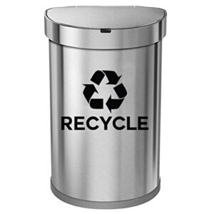 ignixia recycle symbol sticker decal to organize trash cans/garbage containers, recycle sign decal plotter cut vinyl outdoor recycle containers (black, 10 x 7) inches large (pack of 02)