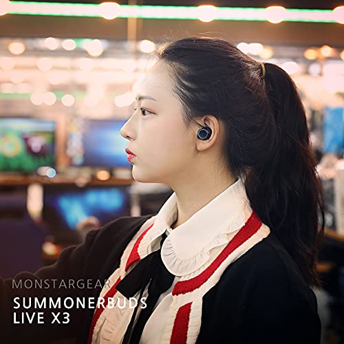 Summoner Buds Live X3 Bluetooth 5.0 True Wireless Earbuds IPX5 Waterproof, in-Ear Earphones with Microphone