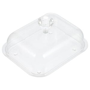 yarnow dishes funny butter dish acrylic butter dish with lid clear plastic butter keeper container cheese cream crisper box butter cutter sealed storage box 14. 5x8cm butter box cheesecake