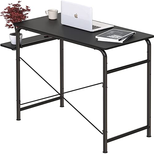 SHW Harrison 31-inch Home Computer Desk with Shelves, Black