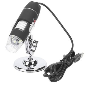 500x led microscope, 500x usb digital microscope electron microscope adjustable 8led magnifying glass with stand support camera/video/computer/phone