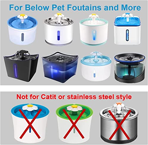 Cat Water Fountain Replacement Filter 16 Pack, BYEWIRE Pet Water Fountain Filter Replacement for Most Dog Cat Water Dispensers,Ion Exchange Resin and Activated Carbon Filters (16 PCS-round)