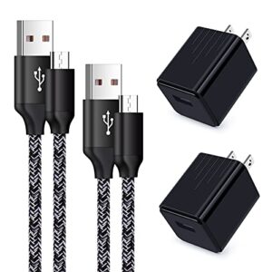 android charger, android phone charger micro usb charger cord fast charging cable 6 ft long with wall charger block plug for samsung galaxy s6 s7 j3 j7 note 5,lg stylo 2 3 plus,tablet,kindle fire