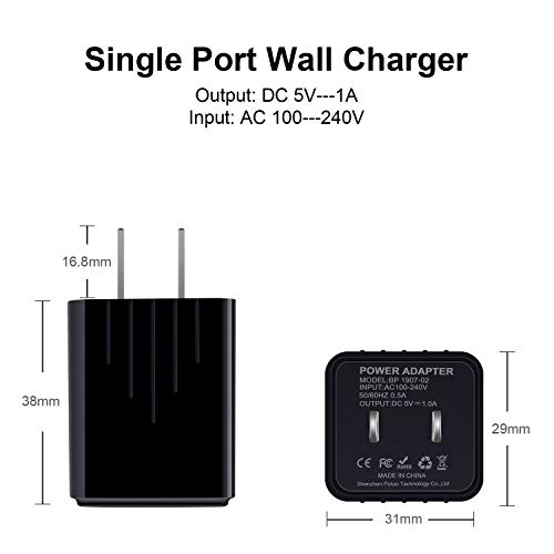 Android Charger, Android Phone Charger Micro USB Charger Cord Fast Charging Cable 6 ft Long with Wall Charger Block Plug for Samsung Galaxy S6 S7 J3 J7 Note 5,LG Stylo 2 3 Plus,Tablet,Kindle Fire