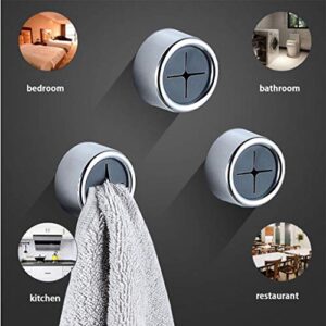 NNEWSP 8Pcs Kitchen Towel Hooks,Round Self Adhesive Wall Hanger，Towel Holder for Bathroom, Kitchen and Home, Cabinet, Garage