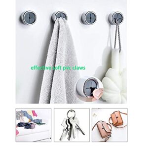 NNEWSP 8Pcs Kitchen Towel Hooks,Round Self Adhesive Wall Hanger，Towel Holder for Bathroom, Kitchen and Home, Cabinet, Garage