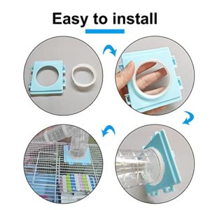 WishLotus Hamster Tunnel Pipe Fittings, 4pc 2.3 Inches Hamster Cage Tunnel Connector, Hamster Cage External Interface Accessories Hamster Cage Accessories Module (Blue, 2pc)