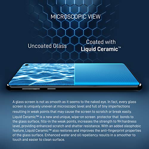 LIQUID CERAMIC Glass Screen Protector Scratch and Shatter Resistant Wipe On Nano Protection for All Phones Tablets Smart Watches for Up to 4 Devices - Bottle