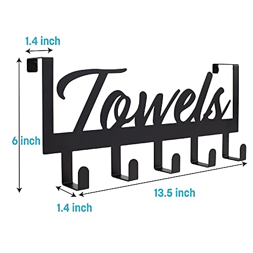 Aesthetic Over The Door Towel Rack for Your Bathroom – Space Saving and Convenient Towel Holder with Sturdy Hooks – The Perfect Addition to Your Bathroom Decor