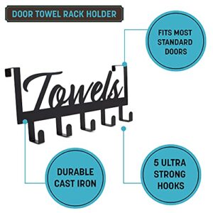 Aesthetic Over The Door Towel Rack for Your Bathroom – Space Saving and Convenient Towel Holder with Sturdy Hooks – The Perfect Addition to Your Bathroom Decor