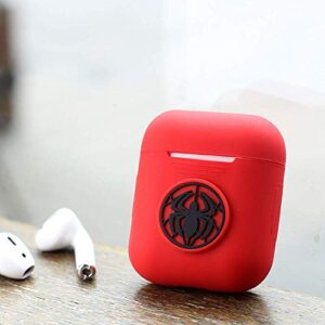 NARYM Silicone Case with Avengers Character Compatible with Airpods 1 & AirPods 2, Spider-Man, Red