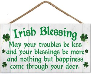 irish blessing happiness friendship gift plaque st patricks day lucky house sign (us-g069)