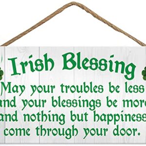 Irish Blessing Happiness Friendship Gift Plaque St Patricks Day Lucky House Sign (US-G069)