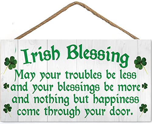 Irish Blessing Happiness Friendship Gift Plaque St Patricks Day Lucky House Sign (US-G069)