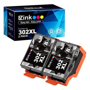 e-z ink (tm) remanufactured ink cartridge replacement for epson 302xl 302 t302xl t302 to use with expression premium xp-6100 xp6100 xp-6000 xp6000 printer (2 black)