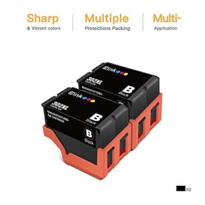 E-Z Ink (TM) Remanufactured Ink Cartridge Replacement for Epson 302XL 302 T302XL T302 to use with Expression Premium XP-6100 XP6100 XP-6000 XP6000 Printer (2 Black)