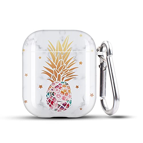 Airpod 2 Case, Airpods 2 Skin, Apple Airpod 2 Case Cover, Cute Luxury Hard Designer Protective Airpods Case for Girls Women Compatible with Apple AirPods Charging Case 2&1, Cute Pineapple