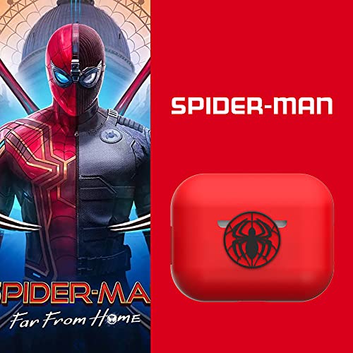 NARYM Silicone Case with Avengers Character Compatible with Airpods Pro 3rd Gen 2019 Release Spider Man Red Spider Man Red for Airpods Pro 3rd Gen