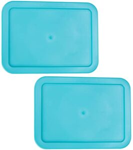 klareware 11 cup rectangle plastic food storage replacement lids covers for klareware and pyrex 7212-pc glass bowls (container not included)