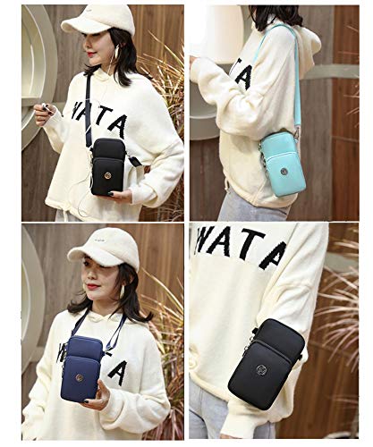 Travel Small Crossbody Bag Cell Phone Purse Wallet Case for Samsung Galaxy S23 Ultra S22 Ultra S21+ S20 FE S20 Ultra S10 Plus Note20 Ultra A02 A22 A03 A33 A13 A51 A52 31s A21s (Blue)