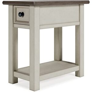 Signature Design by Ashley Bolanburg Chair Side End Table, 14"W x 24"D x 24"H, Whitewash