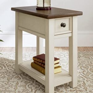 Signature Design by Ashley Bolanburg Chair Side End Table, 14"W x 24"D x 24"H, Whitewash