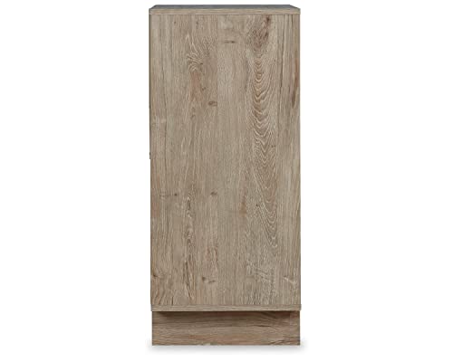 Signature Design by Ashley Oliah Contemporary 4 Drawer Chest of Drawers, Natural Wood Grain