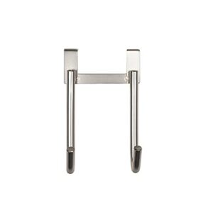 Spectrum Diversified Orion Door Double Hook for Bedroom, Bathroom, or Entryway Storage, Satin Nickel