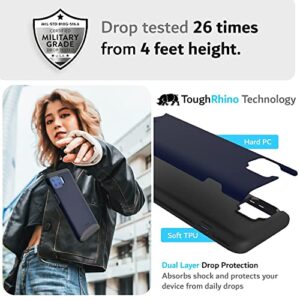 TUDIA DualShield Designed for Motorola One 5G UW Case, [Merge] Shockproof Military Grade Heavy Duty Dual Layer Drop Protection for Moto One 5G Case - Indigo Blue