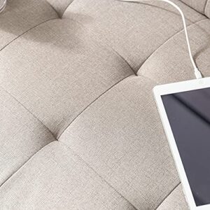 ZINUS Pascal Sofa with USB Ports / Tool-Free, Easy Assembly, Oatmeal