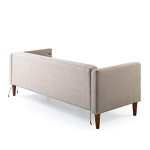 ZINUS Pascal Sofa with USB Ports / Tool-Free, Easy Assembly, Oatmeal