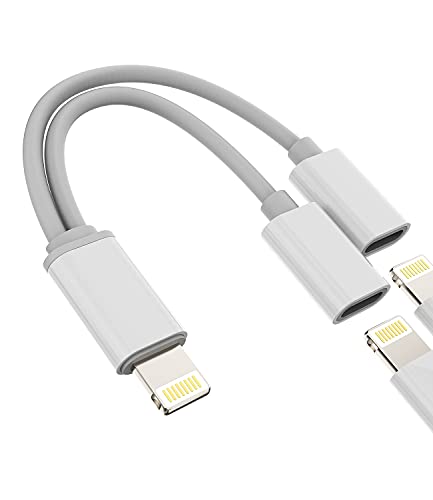 Converter Compatible with iPhone Headphone Adapter Compatible for Lightning Double to Audio Jack and Charger Earphone Charging Splitter 11 12 Mini pro xs xr x 7 8 plus Connector for ipad air for Apple