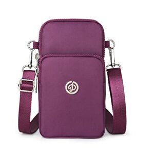 travel small crossbody bag cell phone purse wallet case for samsung galaxy s23 ultra s22 ultra s21+ s20 fe s20 ultra s10 plus note20 ultra a02 a22 a03 a33 a13 a51 a52 31s a21s (purple)