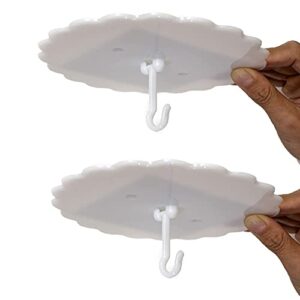 Ceiling Mosquito Net Hooks Super Glue Dome Mosquito Net Hooks Ceiling Hooks Bed Canopy Hooks for Home, Easy Install Mosquito Net Nail-Free Hook(7IN 2Set)