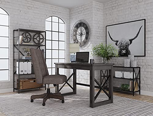 Signature Design by Ashley Freedan Home Office Desk, 36"W x 20"D x 36"H, Dark Gray