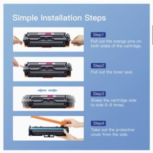 GPC Image Compatible Toner Cartridge Replacement for HP 410A CF413A Compatible with Laserjet Pro MFP M477fdw M477fdn M477fnw Pro M452dn M452nw M452dw Toner Printer Tray (1 Magenta)