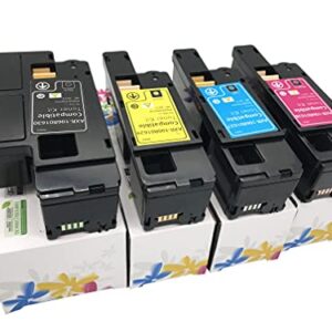 EF Products Replacement Toner Cartridge for Xerox Phaser 6000 6010 Workcentre 6015 ( Black 106R01630, Yellow 106R01629, Magenta 106R01628, Cyan 106R01627, 4-Pack)