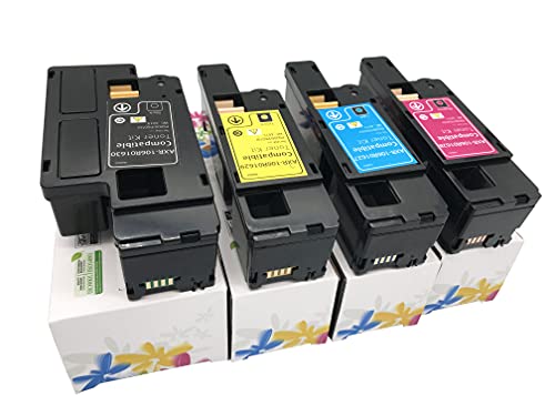 EF Products Replacement Toner Cartridge for Xerox Phaser 6000 6010 Workcentre 6015 ( Black 106R01630, Yellow 106R01629, Magenta 106R01628, Cyan 106R01627, 4-Pack)