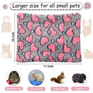 2 Pieces Rat Hammock and Guinea Pigs Soft Blankets Set Ferret Hanging Hammock Small Animal Hammock Guinea Pig Accessories Hamster Mats for Rat Ferret Guinea Pig Squirrel Small Pet (Grey)