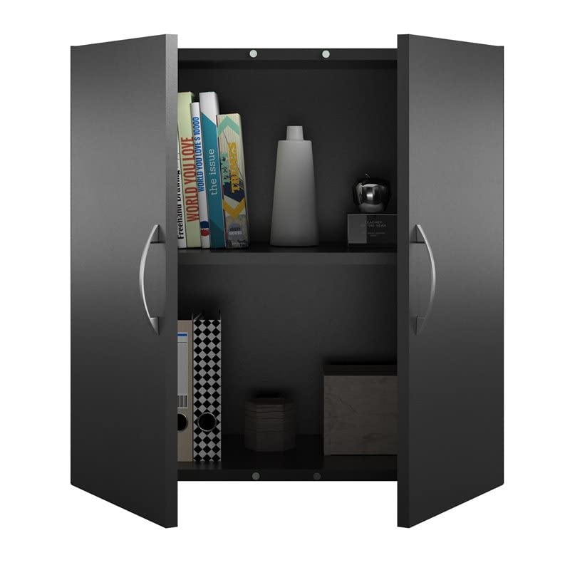 SystemBuild Lonn 24" Wall Cabinet in Black