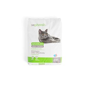 petco brand - so phresh advanced odor control scoopable cat litter, 40 lbs.