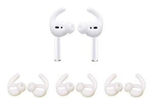 zotech 3 pairs airpods ear hooks cover earbuds tips compatible with apple airpods 1 & airpods 2 or earpods (white)