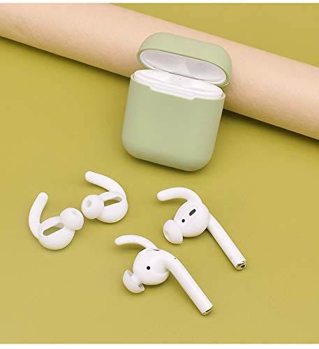 Zotech 3 Pairs AirPods Ear Hooks Cover Earbuds Tips Compatible with Apple AirPods 1 & AirPods 2 or EarPods (White)